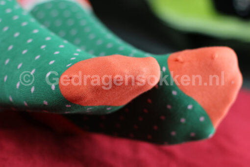 Groene Sokken met roosje - Afbeelding 3