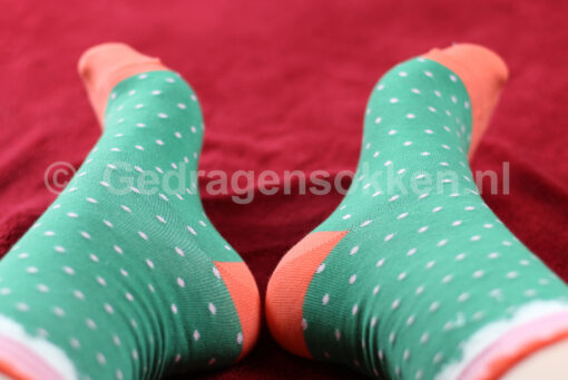 Groene Sokken met roosje