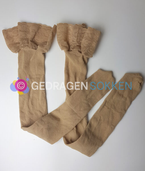 Gedragen huidkleur Hold-Up netkousen
