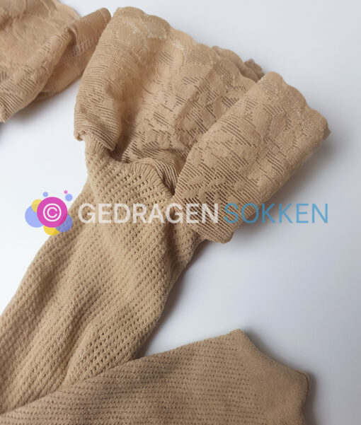 Gedragen huidkleur Hold-Up netkousen - Afbeelding 3