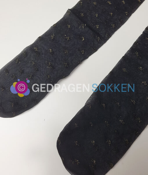 Gedragen pantykousen met gouden sterretjes - Afbeelding 2