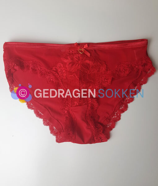 Romantisch rood gedragen slipje