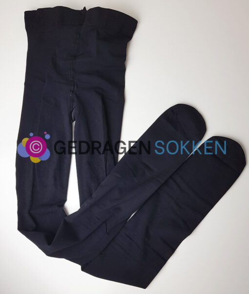 Gedragen panty met kousenmotief