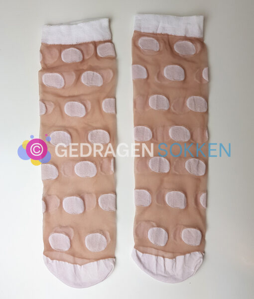 Pantysokken met grote witte stippen