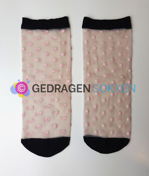 Pantysokken met roze stippen