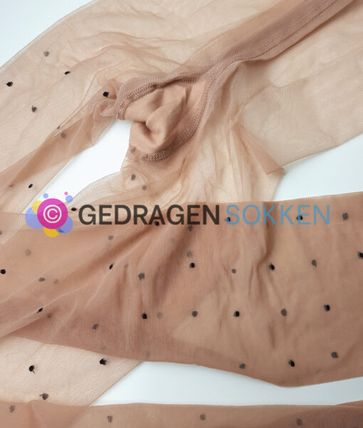 Superdunne gedragen panty met stippen - Afbeelding 2